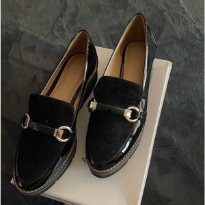 Alex Marie Women’s Loafer Shoes Gemima black Manmade Leather size 7 NEW WITH BOX